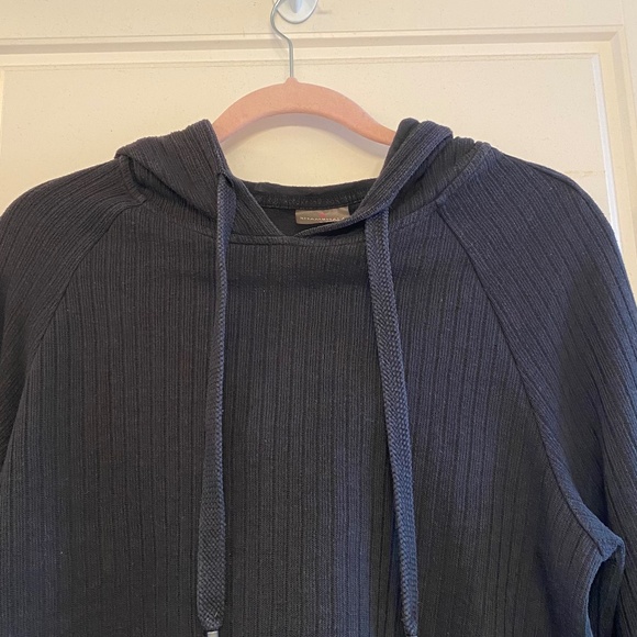 Shambhala Ribbed Black Hoodie - Picture 2 of 8